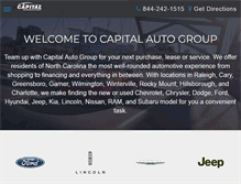 Tablet Screenshot of capitalautogroup.com